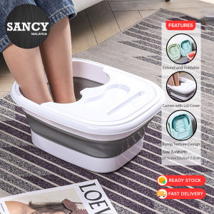 SANCY Foldable Foot Massage Bucket Portable Footbath Basket With Lid Relaxing Detox Tungku Rendam Kaki Urut Dengan Penutup - Fulfilled by SANCY