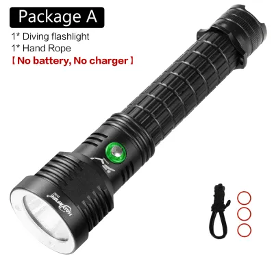 HaixnFire DV62 Super bright Scuba diving flashlight XHP70 LED Professional underwater waterproof lamp 7000 lumens IPX8 Submersible Light Searchlight