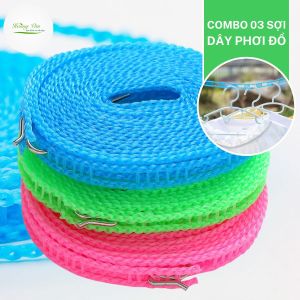 Combo 3 x Dây phơi đồ thông minh tiện dụng - Dài 5m