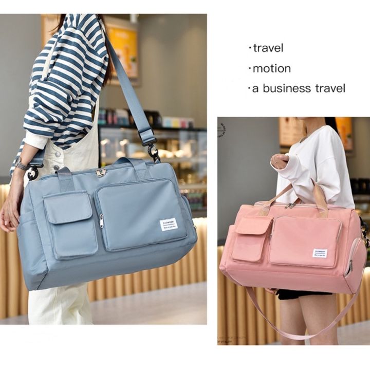 (Ready Stock) Thick Material Travel Bag Duffel Bag Waterproof Beg Baju ...