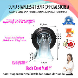 Roda Karet mati 4"