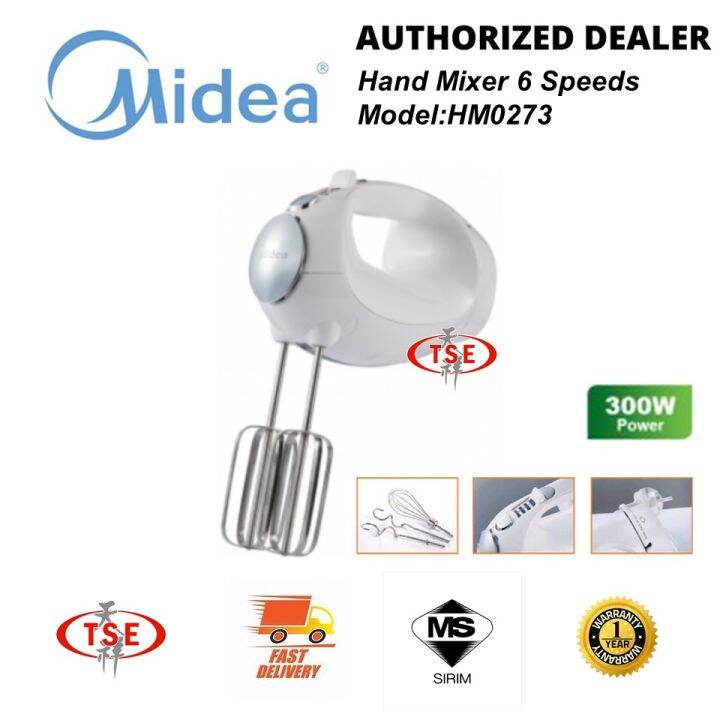 Midea MD-HM0273 Hand Mixer 300W 6 Speed | Lazada