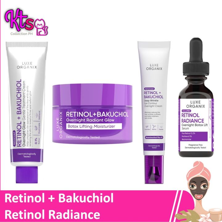 LUXE ORGANIX Retinol + Bakuchiol / Retinol Radiance Serum / Retinol ...