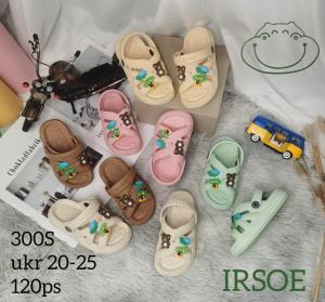 IR-300S Sandal Anak Selop Anak Perempuan Tali belakang Tempel Mainan Merek Irsoe Size 20-25