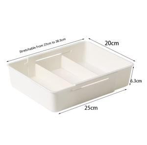 💟SOLUTION65💟 PP Expandable Drawer Organizer Trays Drawer Divider Organizers Box Cosmetics Organizer Trays Stationery Organizer Box Desk Drawer Organizer Trays Kitchen Drawer Organizers Trays Kitchen Utensils Sorting Trays Drawer Organizer Box