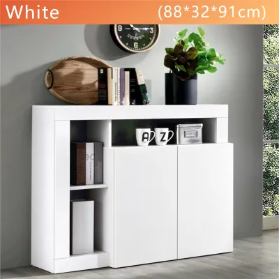 RISERO Living Room Storage Cabinet Wooden Storage Cabinet Minimalist Shelving Unit