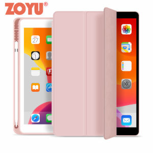 ZOYU iPad Case with Pencil Holder Rebound Pencil iPad Case for iPad 2019 Air 3 iPad mini 5 iPad 5th 6th gen with Soft Flexible TPU Back Cover Auto Sleep/Wake and Multiple Viewing Stand Modes Drop-proof dust-proof