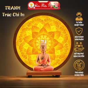 Hào Quang Trúc Chỉ In Phòng Thờ CHÂN THIỆN MỸ Đèn Trang Trí Bàn Thờ Trong Tượng TC-HQ-283