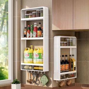 Kệ Đựng Gia Vị Mỹ Phẩm Treo Tường Không Khoan Đục Kệ Để Đồ Nhà Bếp
