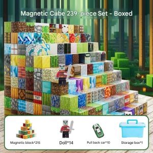SG 200pcs/260pcsLarge particles magnetic building blocks cube building assembly childrens toys educational assembly