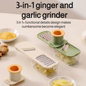 Garlic Grinder Multifunctional Ginger Crusher 3-in-1 Manual Garlic Press Kitchen Tool
