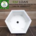 Combo 4 chậu nhựa lục giác truyền thống mini 21x8cm. 