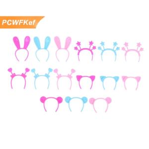【PCWFKef】 5 cái Nhà búp bê thu nhỏ Headband Thỏ Mèo Gấu tai đầu ban nhạc búp bê mini tóc phụ kiện tóc cho búp bê 30cm
