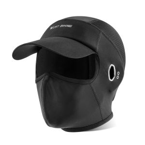 WEST BIKING Chống UV mũ đi xe đạp thoáng khí Xe Đạp Mũ Balaclava xe đạp Mặt nạ che cả mặt có thể giặt mũ bảo hiểm xe máy lót bên trong