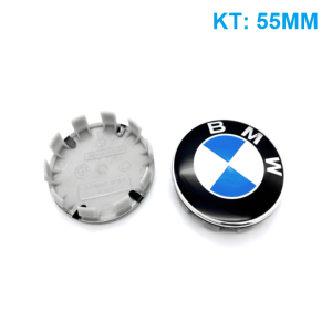 Logo chụp mâm ốp lazang bánh xe ô tô BMW đường kính 68mm và 55mm chất liệu nhựa ABS cao cấp