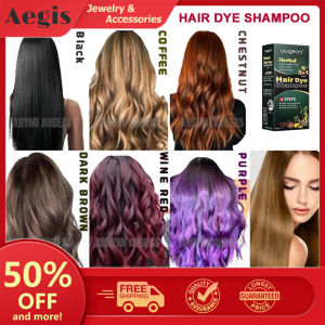 CSC AUGEAS Herbal Hair Dye Shampoo 500ml (FDA APPROVED) Haircare Household Bubble Foam Hair dye
