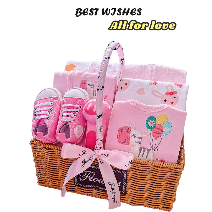 Newborn Baby Girl's Present Gift Package Baby Basket Hampers Gifts