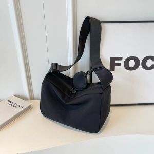 Minimalist Nylon Shoulder Bag with small pouch [High Quality Material] [SG Ready Stock]