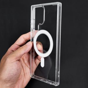 Magsafe Case กันกระแทก แม่เหล็ก เคสสำหรับ SAMSUNG Z Flip 5 4 3 Z fold 5 4 3 z flip5 zfold5 โปร่งใสเกราะกันกระแทก