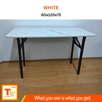 FOLDABLE TABLE - DINING TABLE / OFFICE TABLE / STUDY TABLE (MARBLE WHITE)
