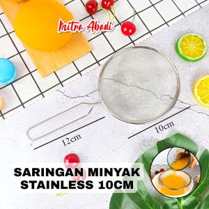 Saringan Minyak dan Air Stainless Steel 10 cm