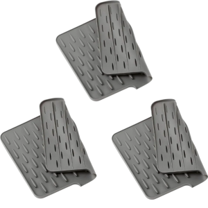 Silicone Drain Mat Kitchen Countertop Slope Multifunctional Anti-Scalding Insulation Pad Sink Washing Dishes Non-slip Water Control Mat厨房神器硅胶沥水防烫隔热垫