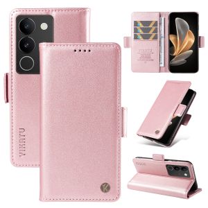 เคสสำหรับ Vivo V29 V27 V27 Pro เคสโทรศัพท์หัวเข็มขัดด้านข้างแม่เหล็กกระเป๋าสตางค์หนังเคสเคสแบบพับปิดได้เพื่อการป้องกันช่องเสียบบัตร