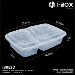 【I-BOX】Microwavable Plastic Food Containers | Bento Box Lunch Box | Compartment Series | 2D 3D 4D 5D