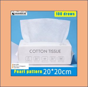 ⚡SG Seller 100pcs Disposable Face Towel Travel Cotton Makeup Wipes Facial Cleansing Cotton Tissue⚡