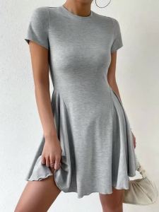 Summer Female Fashion Casual Dress For WomenS Street Short Sleeved Dresses Short Dresses