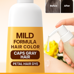 Natural Petal Hair Color Lotion Plant Extract Gentle Hair Dye overs White Hai  No Damage  Bubble Dye Shampoo花瓣染发露