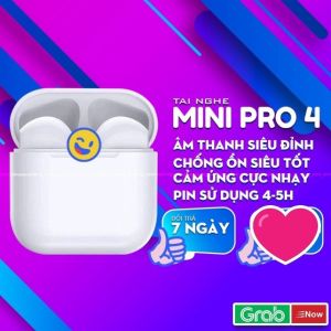 Tai nghe Pro 4 Tai nghe không dây Tai nghe Mini thể thao Bass HIFI Âm thanh nổi Tai nghe giảm tiếng ồn chơi game