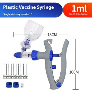 1ml/2ml /5ml syringe Veterinarian adjustable continuous vaccine injection 10 extra needles are included