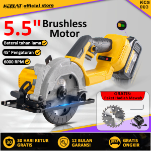 KEELAT-KCS003 5.5" Mesin Gergaji Potong Kayu Cordless Circular Saw