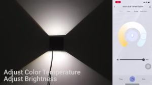 Tuya Smart Indoor/Outdoor Cube Wall Lamp Adjust Angle Up and Down Light RGBCW 2700-6500K  Work With Alexa