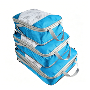 HOL 4pcs Compression Storage Bag Large Capacity Foldable Packing Cubes Washable Expandable Luggage Storage Bags Set