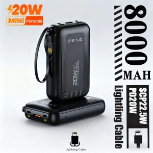 2026 Smart Charging Power bank Built-in Cable Fast charging 80000mAh original branded powerbank 120000mah heavy duty
