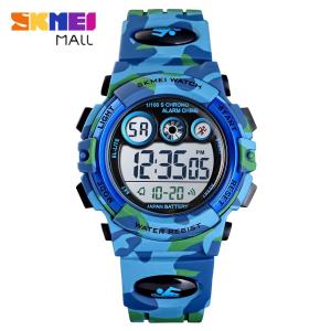 SKMEI 1547 Teen Student Colorful LED Flash Light Boys Fashion Men Watch Digital Sport Stopwatch Alarm 50m Waterproof
