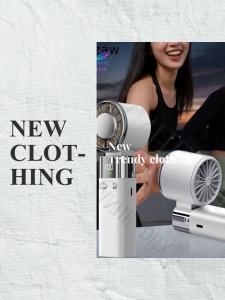 Bladeless Design HandheldFan Foldable Ice compress Cool Small Air Cooler Compact High Wind Speed Personal Cooling Fan Travel