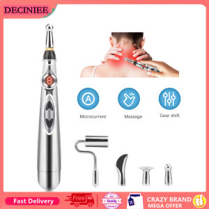 DECINIEE Acupuncture Pen Body Meridian Energy Electric Meridians Laser Therapy Heal Electronic Massage Pen Relief Pain Tools Massager