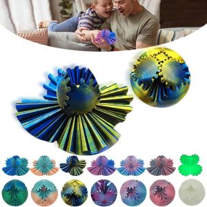 KEYOOL Anxiety Relaxing 3D Printed Gear Ball Gear Sphere Fidget Toys Stress Ball Creative Sensory Needs Spin Ball for Adults Kids Gifts