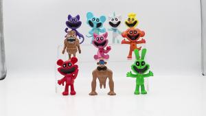 12pcs/Set Smiling Critters Action Figure Toys: A High-Quality Desk Decor Collection & Children's Birthday Xmas Gifts