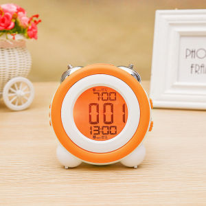 Digital Alarm ClockTime Date Display Twin Bell Very Loud For Heavy Sleepers Dual Alarm Blue Backlight For Teens