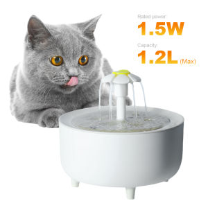 Healthy Hydration Cat Water Fountain 1200ml USB Automatic Dispenser with Filter for Cats