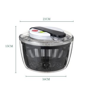 Household Vegetable Dehydrator Manual Water Salad Spinner Fruit Drain Basket Dryer Vegetable Washer