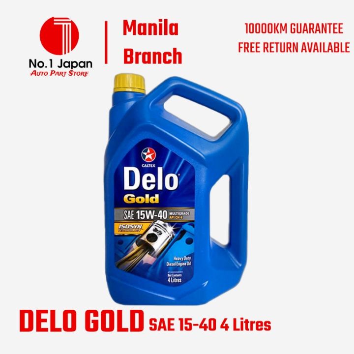 Caltex Delo Gold Multigrade SAE 15W40 15w40 4L Motor Oil Synthetic Diesel motor for car 4 liter