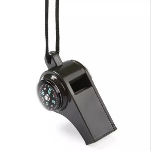 3-in-1 Survival Whistle with Compass with Lanyard Thermometer Compass Outdoor Hiking