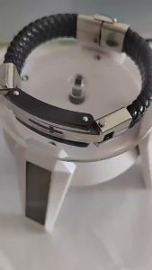 Lele Jewelry European and American Trend Mens Cross Stainless Steel Braided Leather Bracelet Titanium Steel Mens Bracelet Retro Style