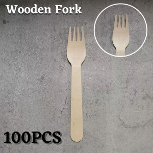 【Good Quality】WhaleTech BLIVO 100pcs/Pack Wooden Spoon Fork And Knife Eco Friendly & Disposable