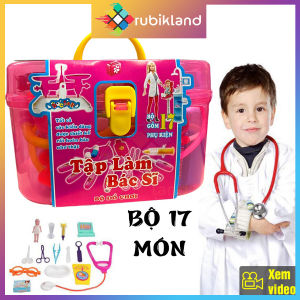 [17 Món] Bộ Đồ Chơi Tập Làm Bác Sĩ Cho Bé Gái Bé Trai Hộp Phụ Kiện Bác Sỹ Đồ Chơi Nhập Vai Hóa Trang Ngành Nghề